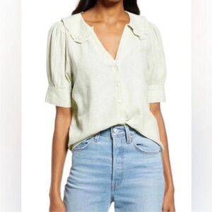 Madewell Light Green Blouse